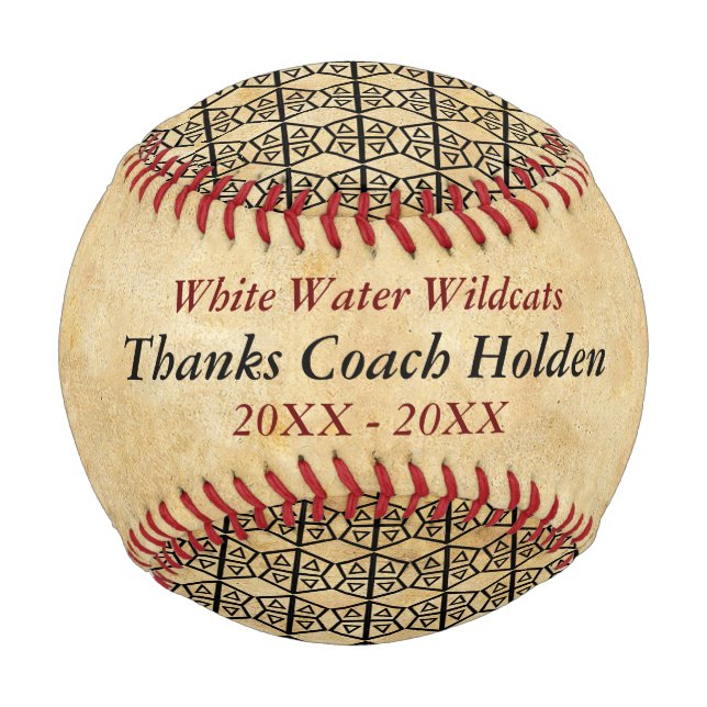 Personalized Red Black Baseball Coach Thank You (Front)