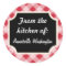 Personalized Red Black Kitchen Stickers