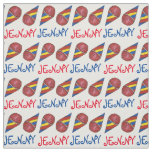 Personalized Red Blue Snocone Snow Cone Fabric