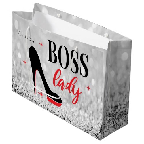 Personalized  Red Bottom Stiletto Heel Boss Lady Large Gift Bag