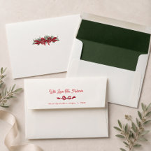 Personalized Red Bow Christmas Return Address