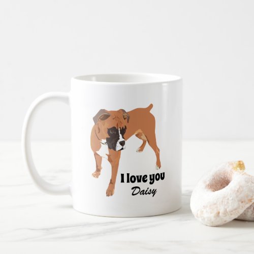 Personalized Red Boxer Dog Coffee Mug