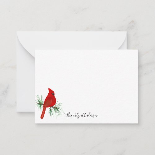 Personalized Red Cardinal Note Card