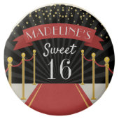 Personalized Red Carpet Theme Sweet Sixteen Chocolate Covered Oreo (Front)