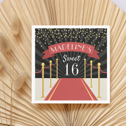 Personalized Red Carpet Theme Sweet Sixteen Napkins