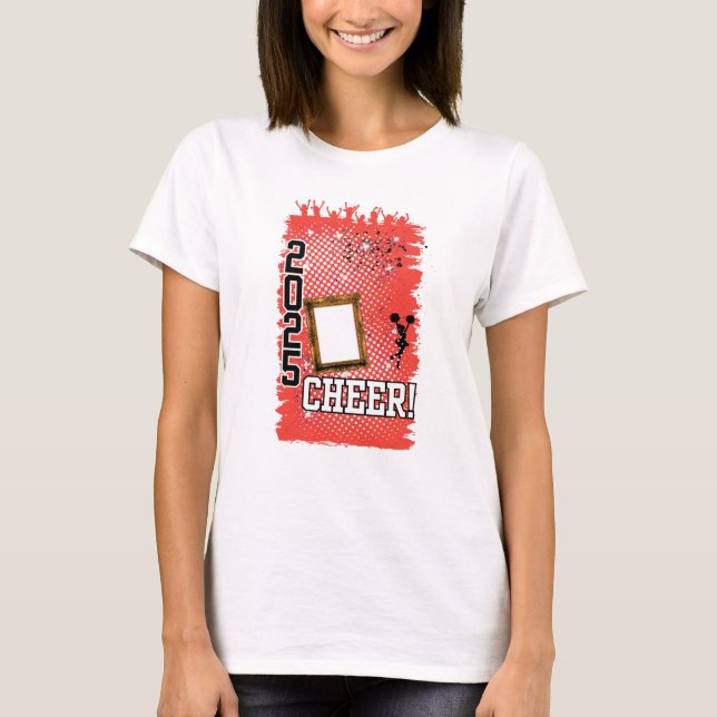 Personalized Red Cheer Leader 2025 T-Shirt (Front)