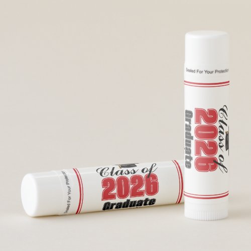 Personalized Red Class of 2026 Graduation Party