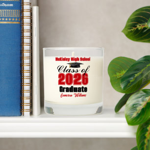 Personalized Red Class of 2026 Graduation Scented Candle