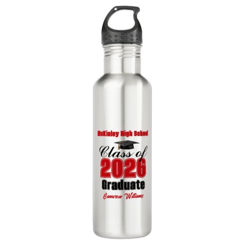 Personalized Red Class of 2026 Graduation