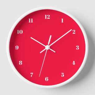 Personalized Red Clock - Custom Colors and Font
