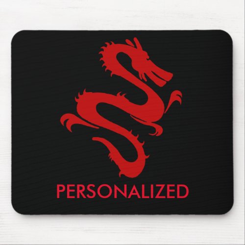 Personalized Red Dragon Mouse Pad