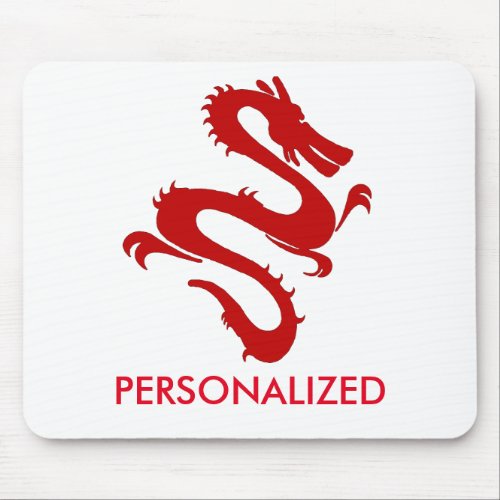 Personalized Red Dragon Mouse Pad