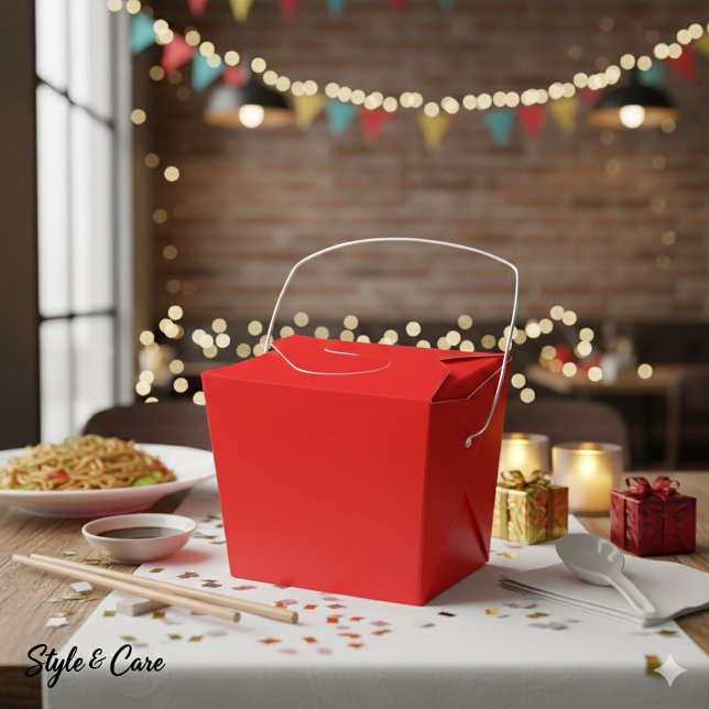 Personalized Red Favor Boxes – Take Out 2x2x2.75 (Personalized Red Favor Boxes – Take Out 2x2x2.75)