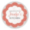 Personalized Red Floral Dot Canning Stickers