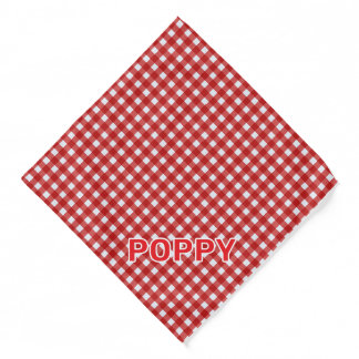 Personalized Red Gingham Dog Bandana