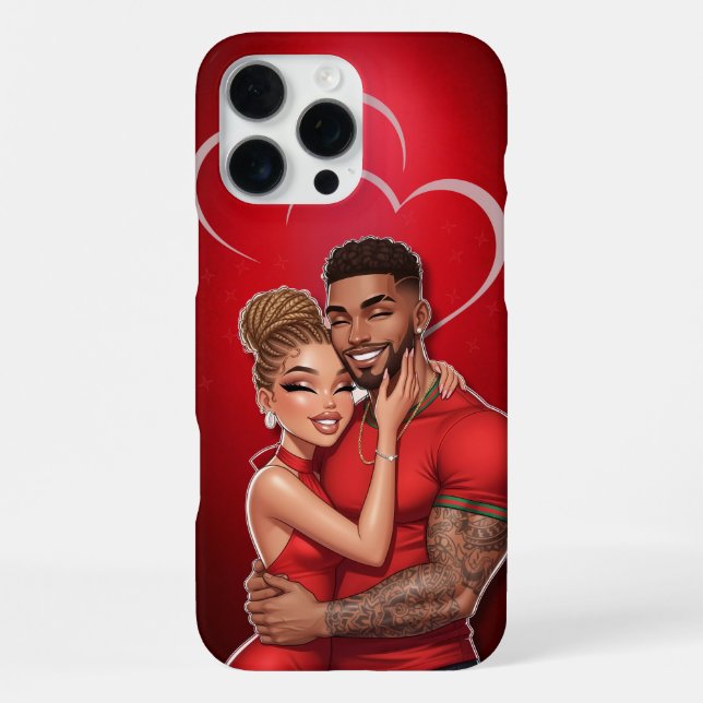 Personalized Red Glamour Couple Phone Case  (Back)
