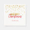 Personalized RED Gold Confetti Merry Christmas