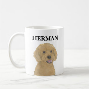 Personalized Red Golden Apricot Doodle Coffee Mug