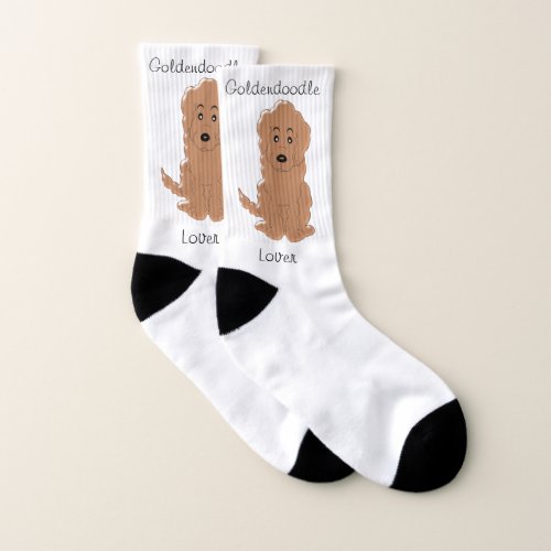 Personalized Red Goldendoodle Design Socks