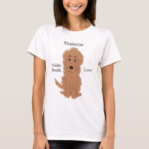 Personalized Red Goldendoodle Dog Design T-Shirt