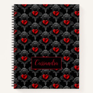 Personalized Red Goth Heart
