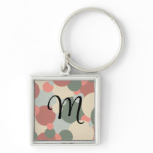 Personalized red-green molecules keychain