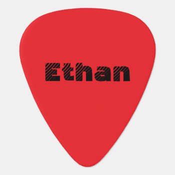 Personalized Red Guitar Pick by iHave2Say at Zazzle