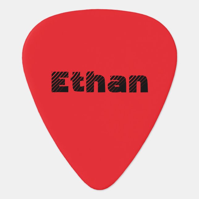 Personalized Red Guitar Pick (Front)