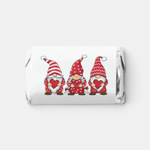 Personalized Red Heart Gnomes Valentine's  Hershey's Miniatures