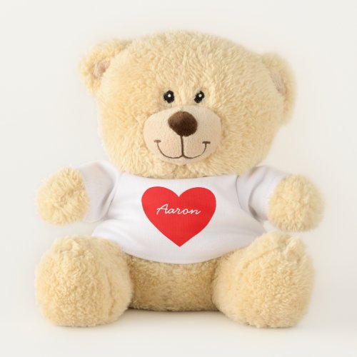 Personalized Red Heart Teddy Bear Gift