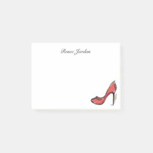 Personalized Red High Heel Pump Stiletto Post_it Notes