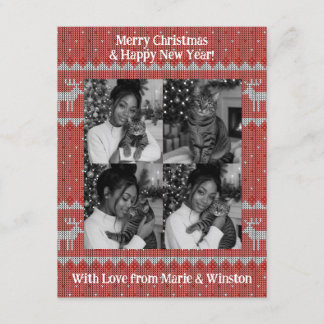 Personalized Red Holiday Card