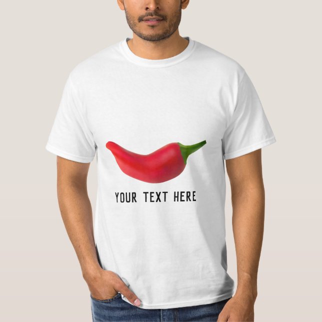 Personalized red hot chili pepper t shirt (Front)