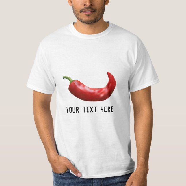 Personalized red hot chili pepper t shirt (Front)