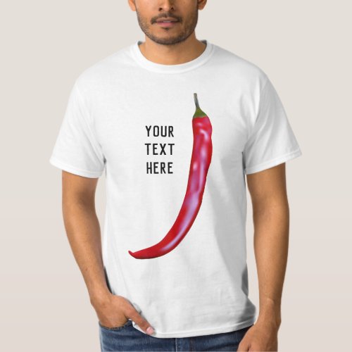 Personalized red hot chili pepper t shirt