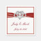 Personalized Red Infinity Heart Wedding Napkins