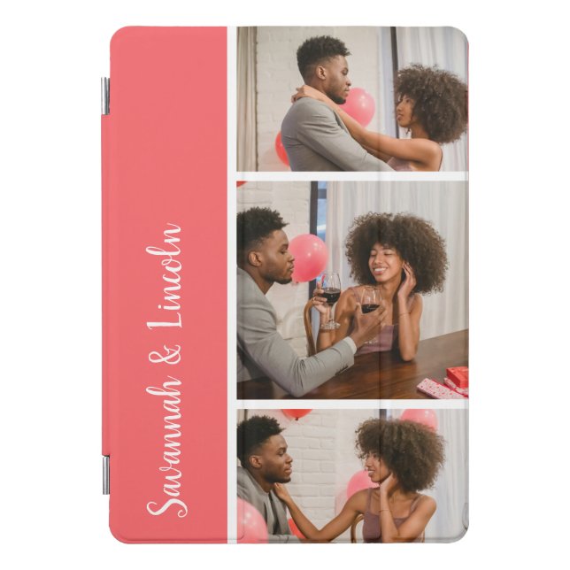 Personalized Red iPad Smart Cover - Photo & Name (Front)