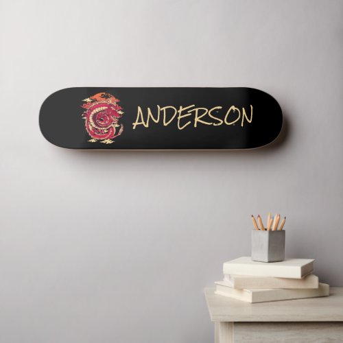 Personalized  Red Japan dragon skateboard
