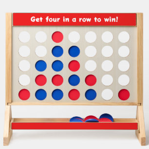 Personalized Red Jumbo Game Fast Four