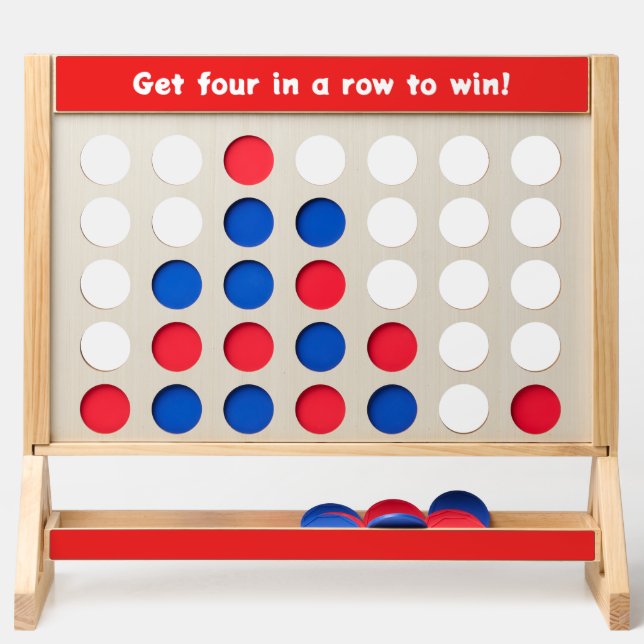 Personalized Red Jumbo Game Fast Four (Front)