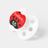 Personalized Red Ladybug Pacifier (Front Right)