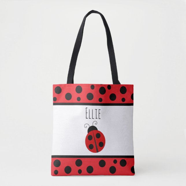 Personalized Red Ladybugs Bag (Front)