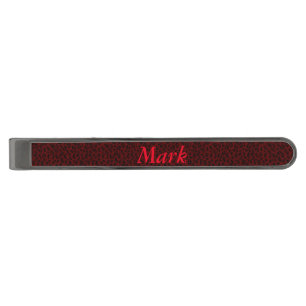Personalized Red Leopard Skin Tie Bar