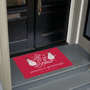 Personalized Let it Snow Doormat