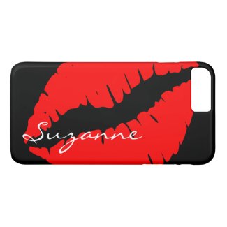 Personalized Red Lips Case-Mate iPhone Case