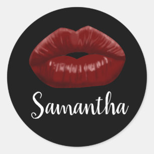 Personalized Red Lips Stickers