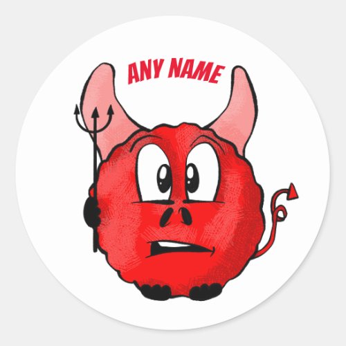 Personalized red Little Devil stickers