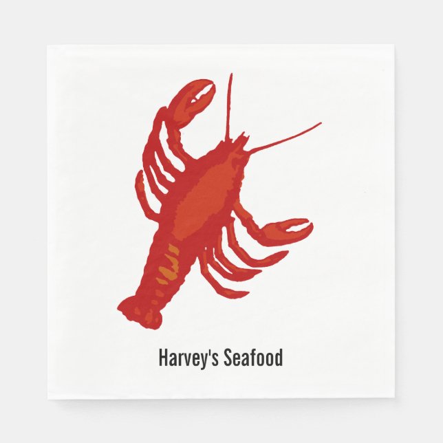 Personalized Red Lobster Napkins (Front)
