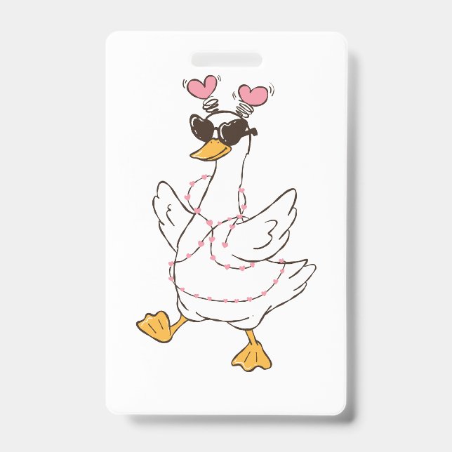 Personalized Red Love Valentine's Day Badge (Front)