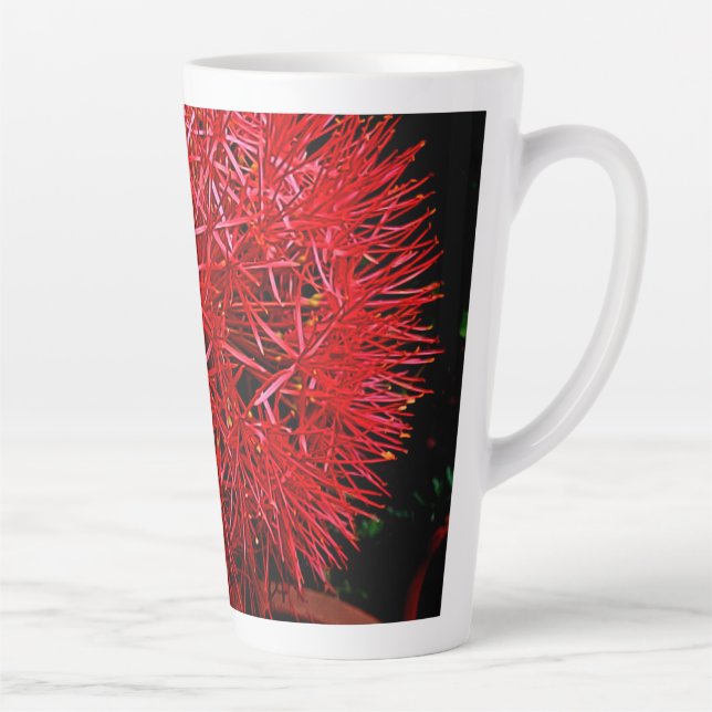 Personalized Red Mayflower Latte Mug (Right)